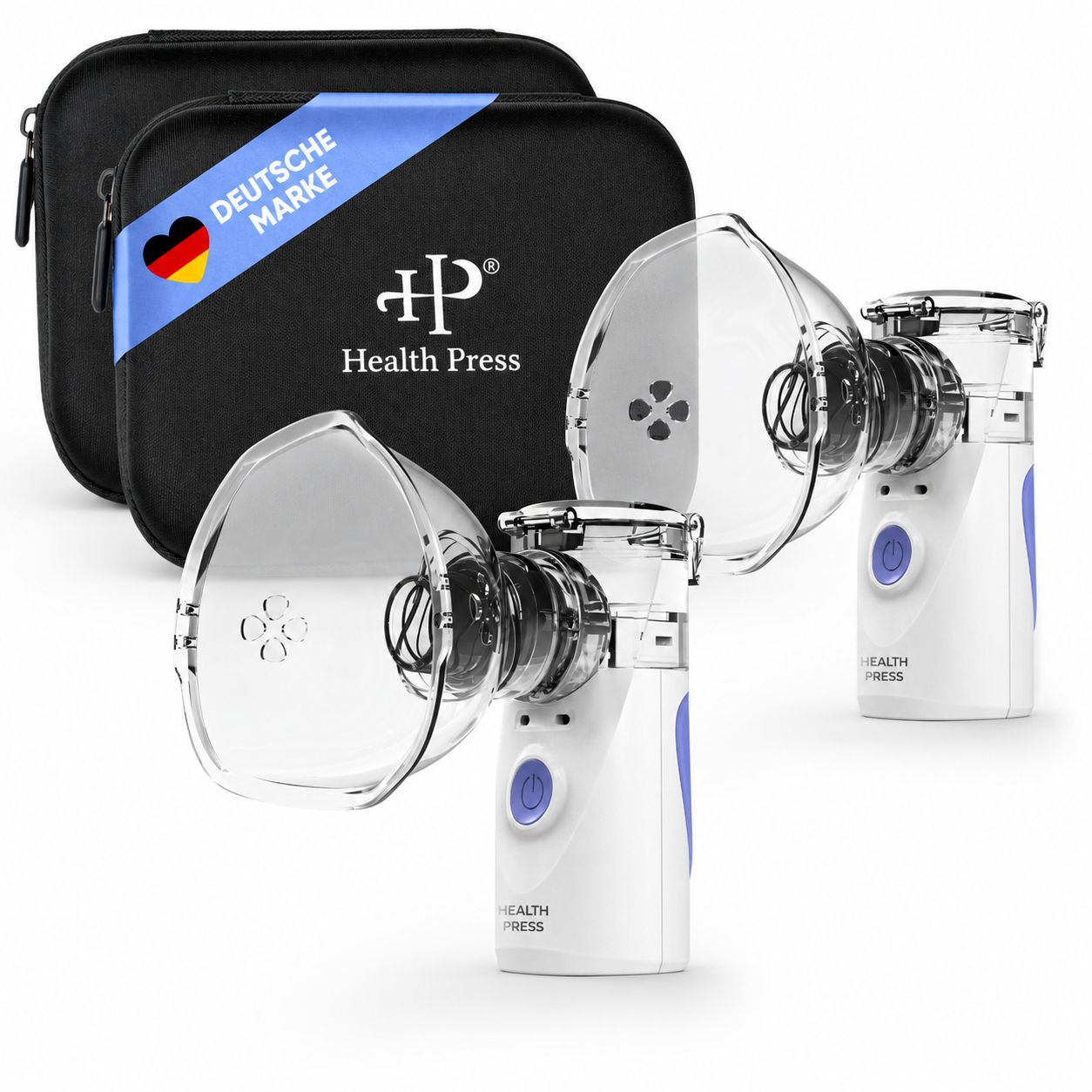 Health Press Inhalator 2er Set – Tragbares Inhalationsgerät zur Inhalation bei Erwachsenen & Kindern 2 St Gerät