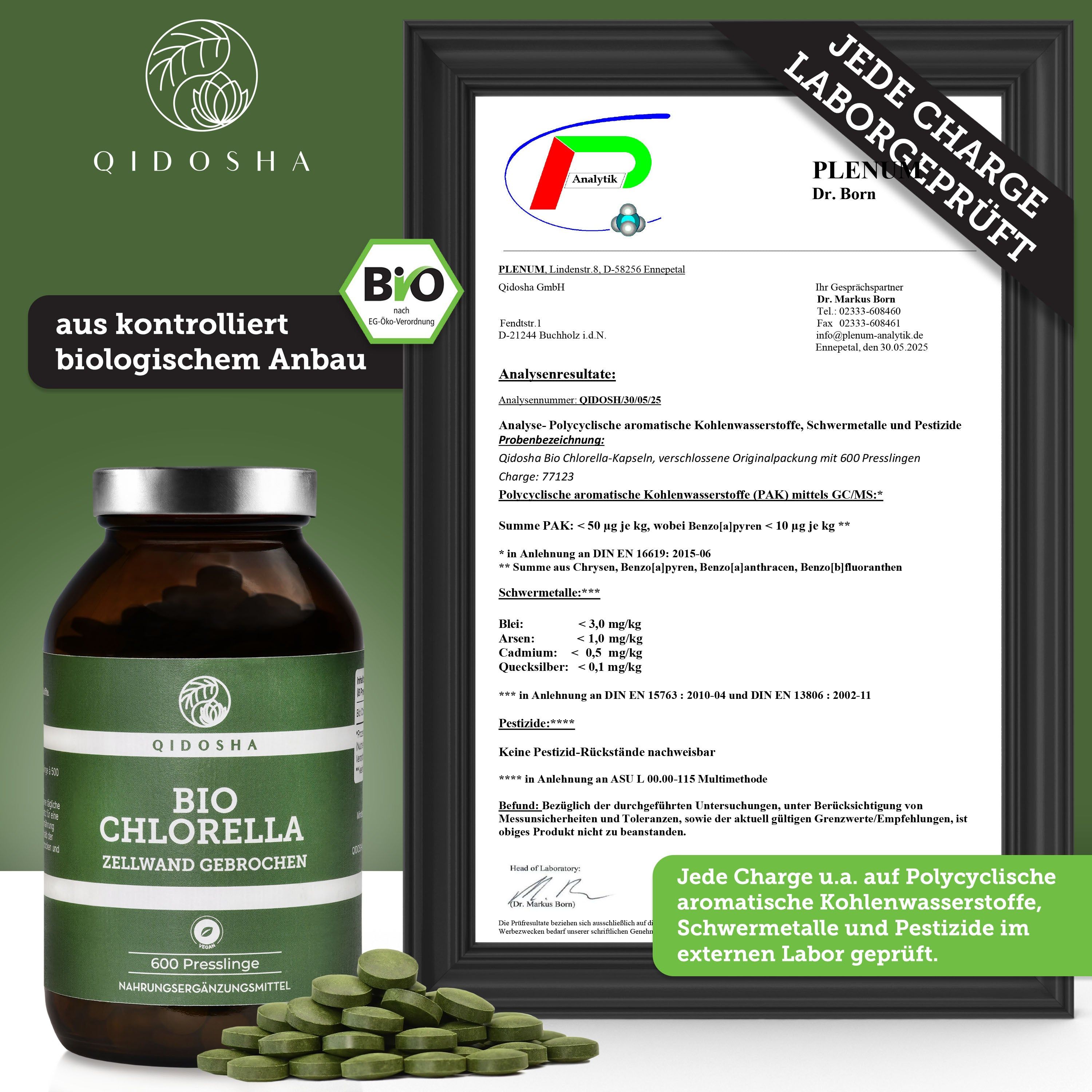 QIDOSHA Bio Chlorella Zellwand gebrochen