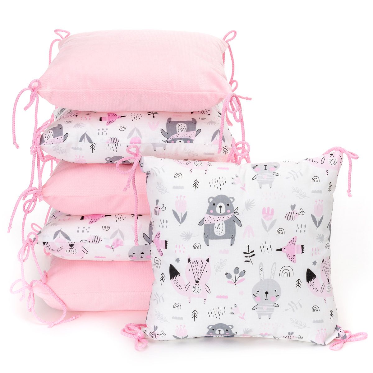 T-Tomi Kissen-Bettumrandung Pink bears 6 St Kissen