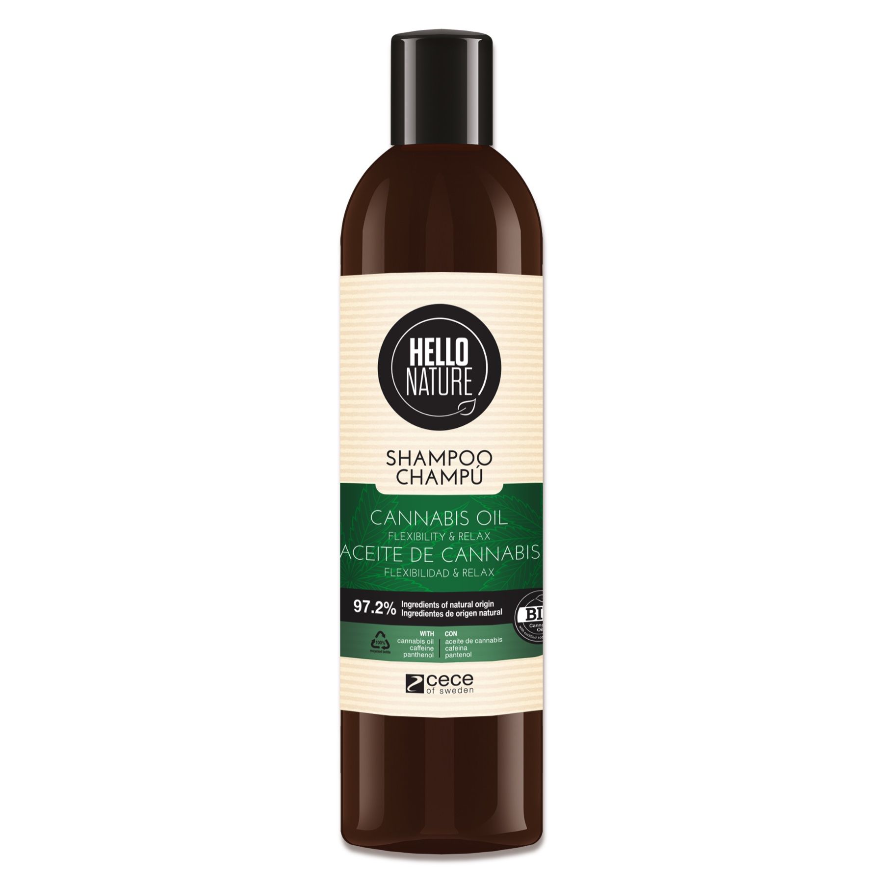 Hello Nature Haarshampoo Hanföl Cannabis Naturkosmetik für Haarpflege