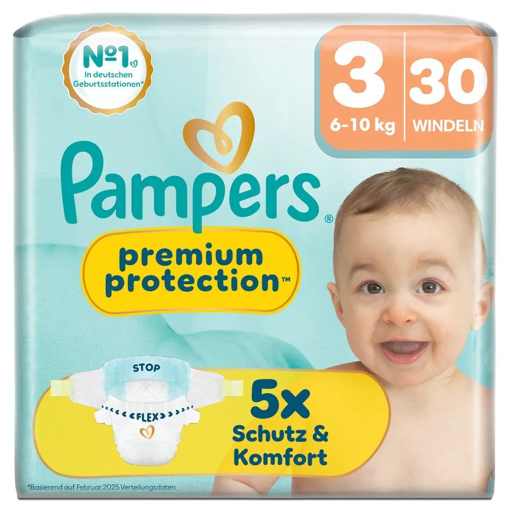 Pampers Premium Protection Gr.3 Midi 6-10kg Windeln Singlepack 30 St