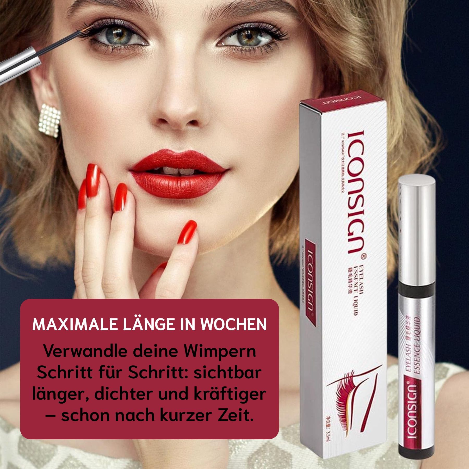 Iconsign Wimpernserum Augenbrauen Serum Essence für Wimpernwachstum