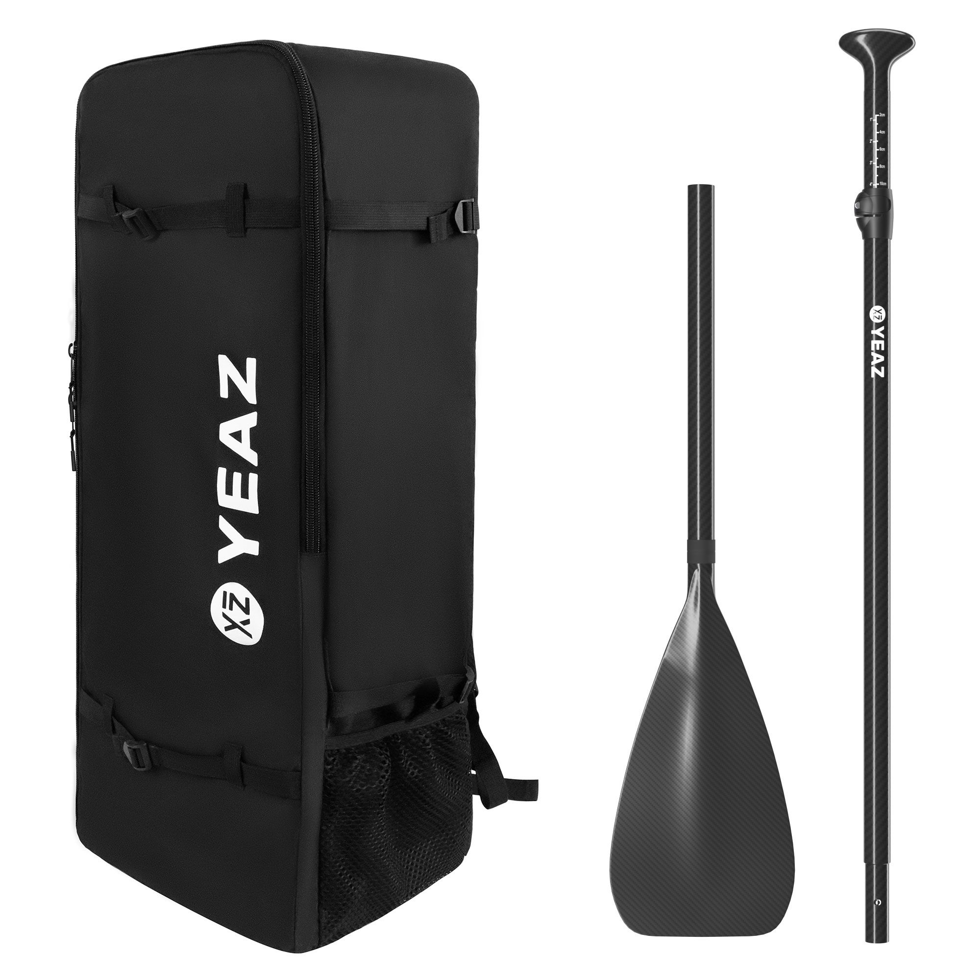 YEAZ KIT SUP zaino in nylon + pagaia telescopica 3 pezzi