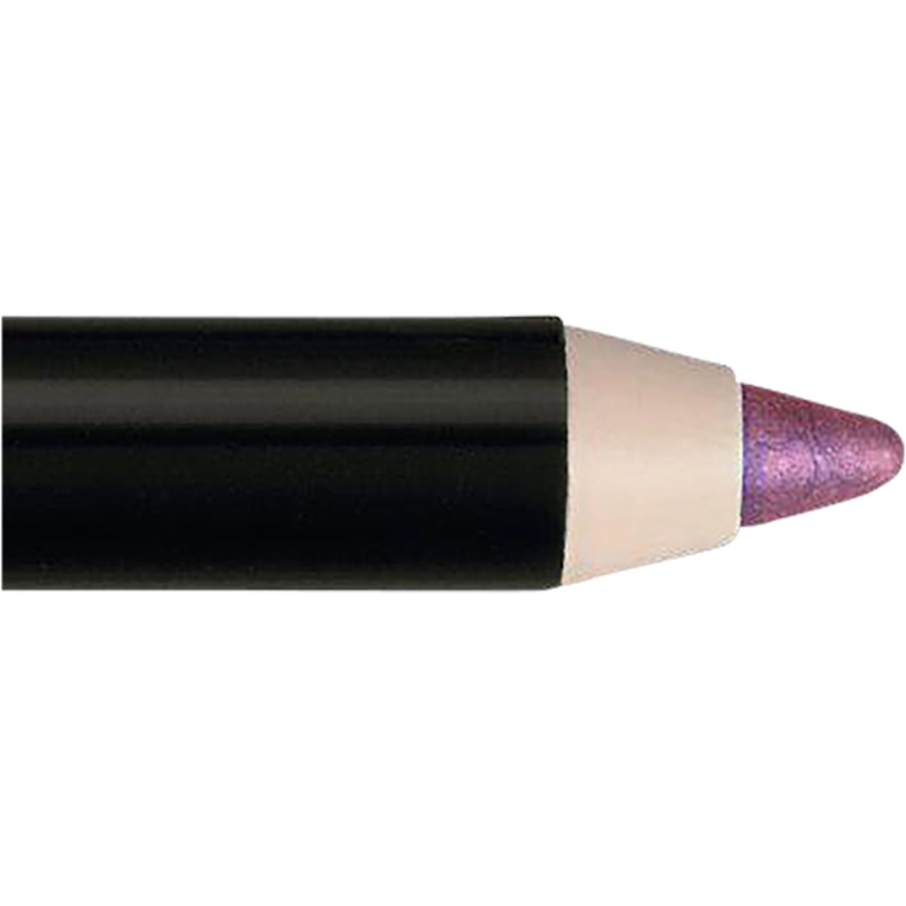 Nahaufnahme der Spitze eines IsaDora Perfect Lipliner. Schwarzer Stift mit rosafarbener Mine. Spitze in spitz zulaufender Form.