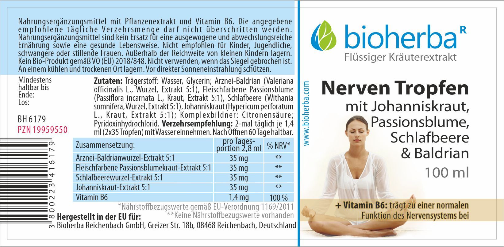 Bioherba Nerven Tropfen Tinktur