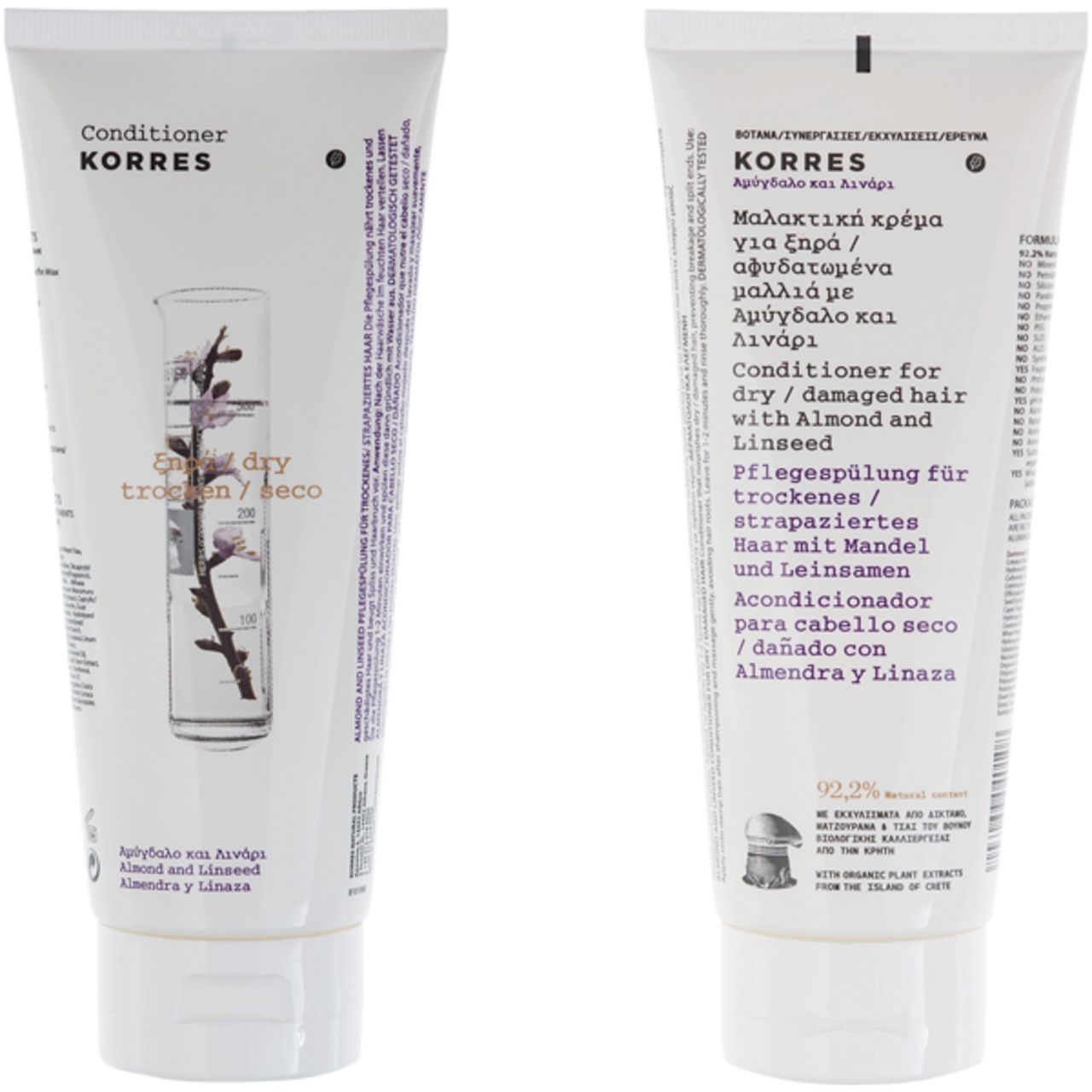KORRES Almond & Linseed Pflegespülung für trockenes, strapaziertes Haar
