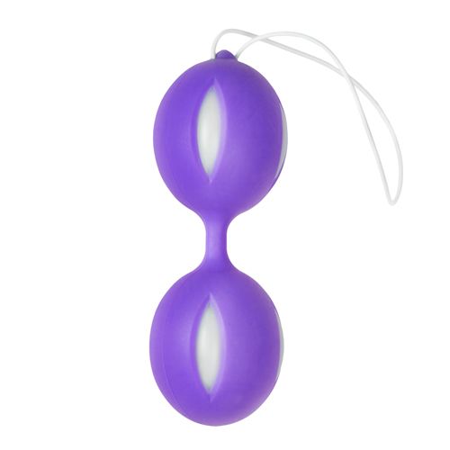 Wiggle Duo Kegel Ball - lila/weiß