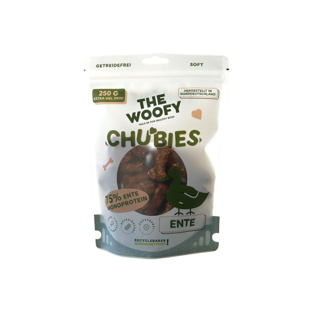 THE WOOFY Leckerli für Hunde mit Ente Monoprotein