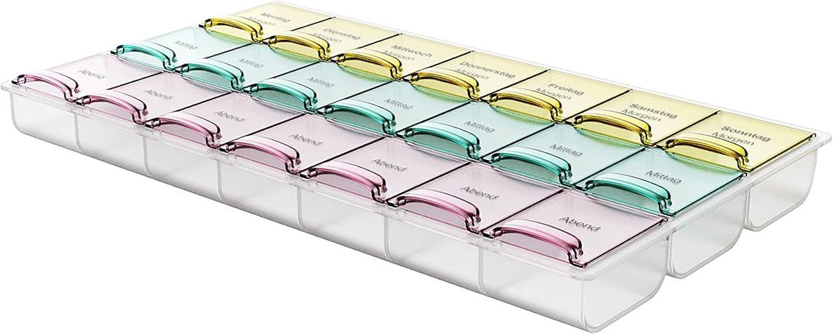 Haro Pillenbox flach & bunt für 1 Woche
