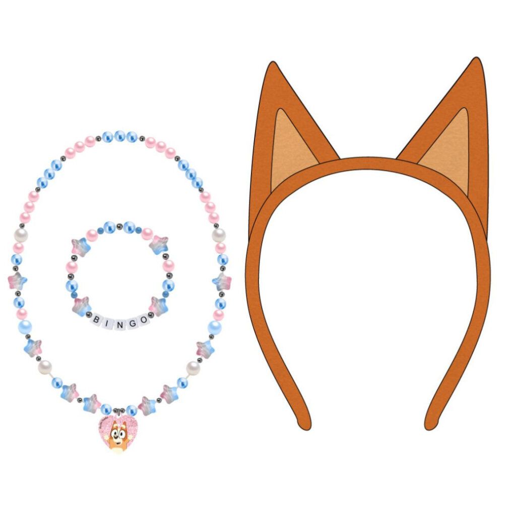 Bluey Volltreffer Schmuck und Stirnband-Set