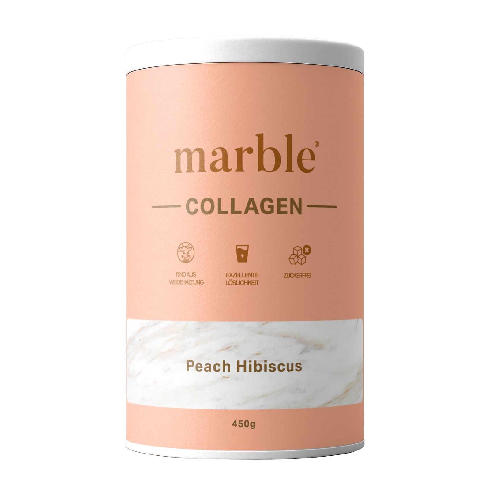 marble© Collagen – Peach Hibiscus | Kollagenpeptide mit natürlichem Aroma