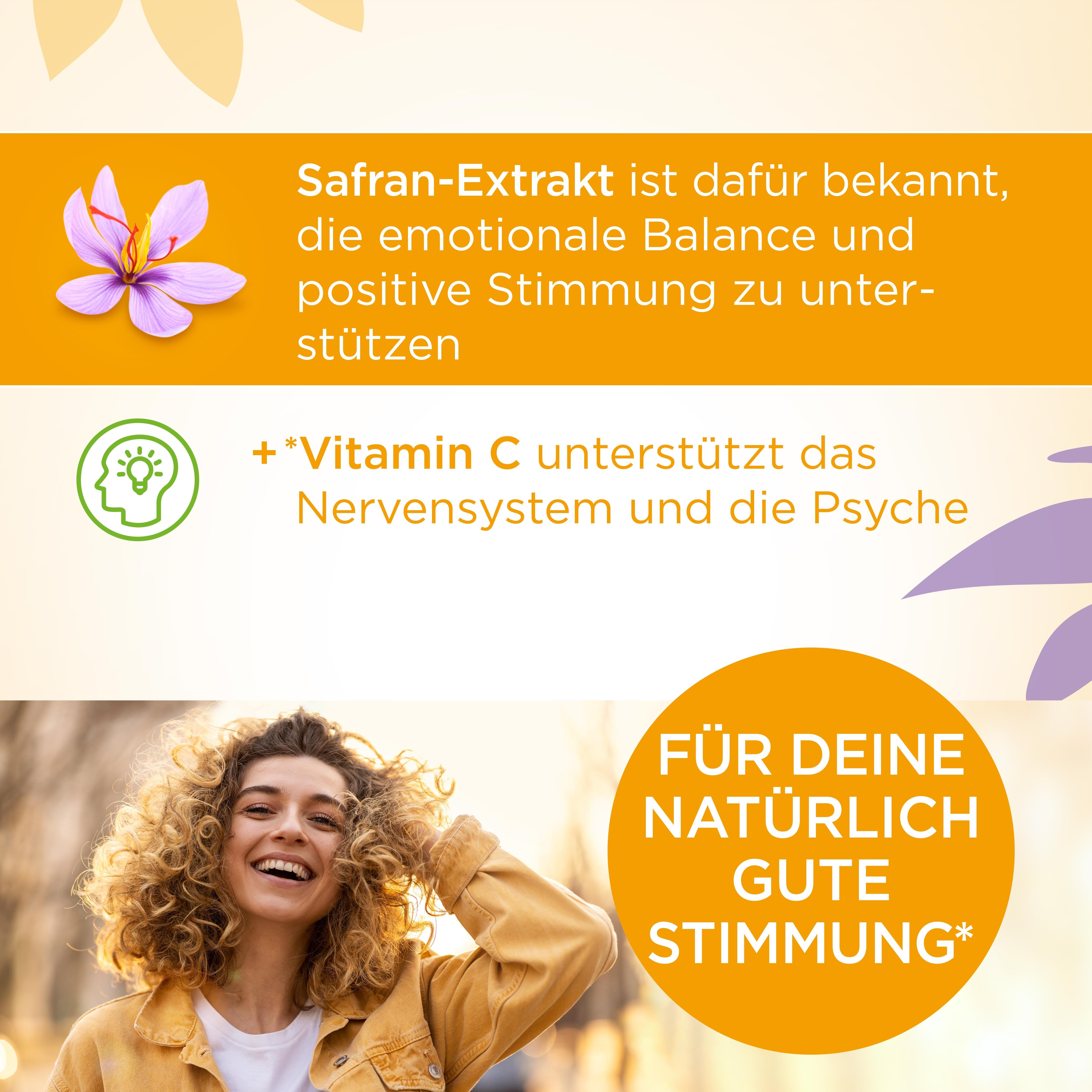 Nature's Way Good Mood Stimmungsaufheller Gummies - Safran Extrakt affron® - Mit Vitamin C