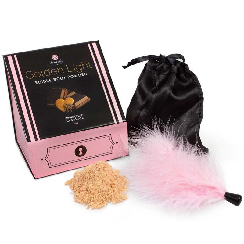 Secretplay - Golden Light Kit Massage-Set mit Schokoladenpulver & Feder 1 St