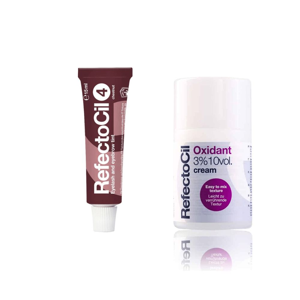 Refectocil Wimpernfarbe kastanie 4 & Refectocil Oxidant Creme 3% Set