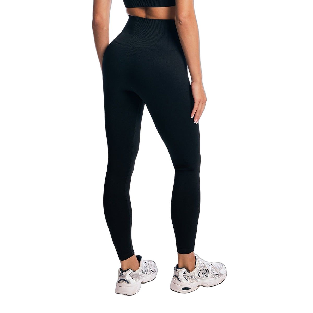 GymBeam Leggings Damen nahtlos mit hoher Taille in Black