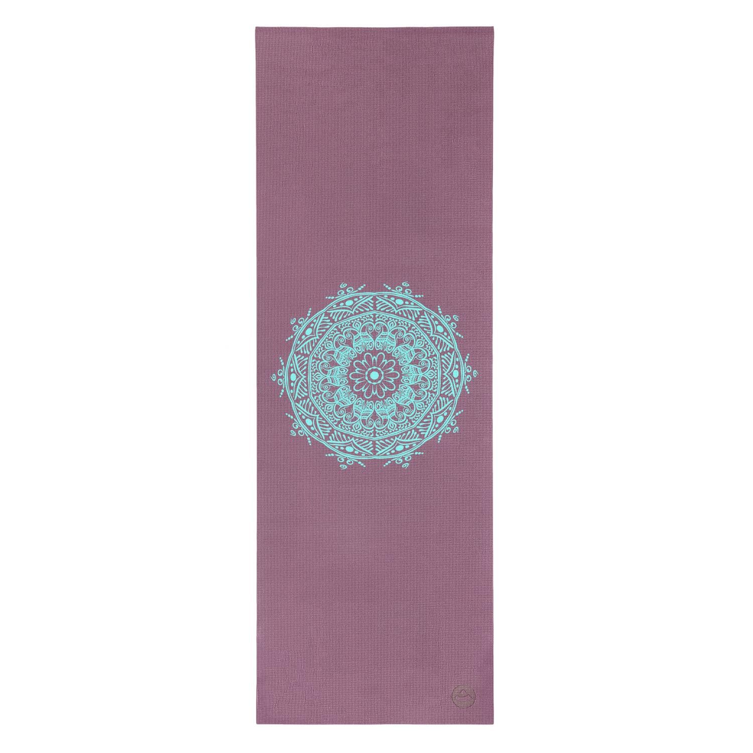 Yogamatte LEELA Collection AUBERGINE, Mandala TÜRKIS, PVC, 896MA