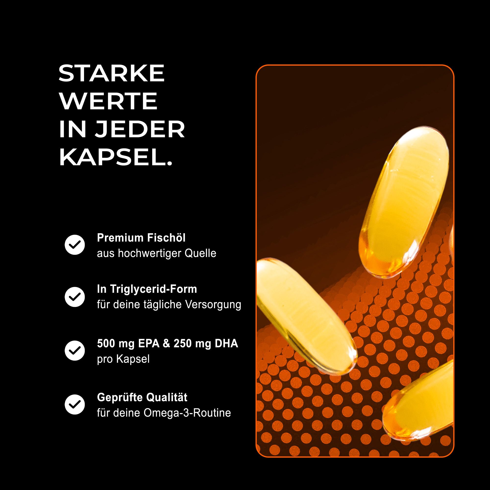 Neosupps Ultra Omega 3 Kapseln, hochdosiert, EPA & DHA, für Herz, Gehirn und Körper