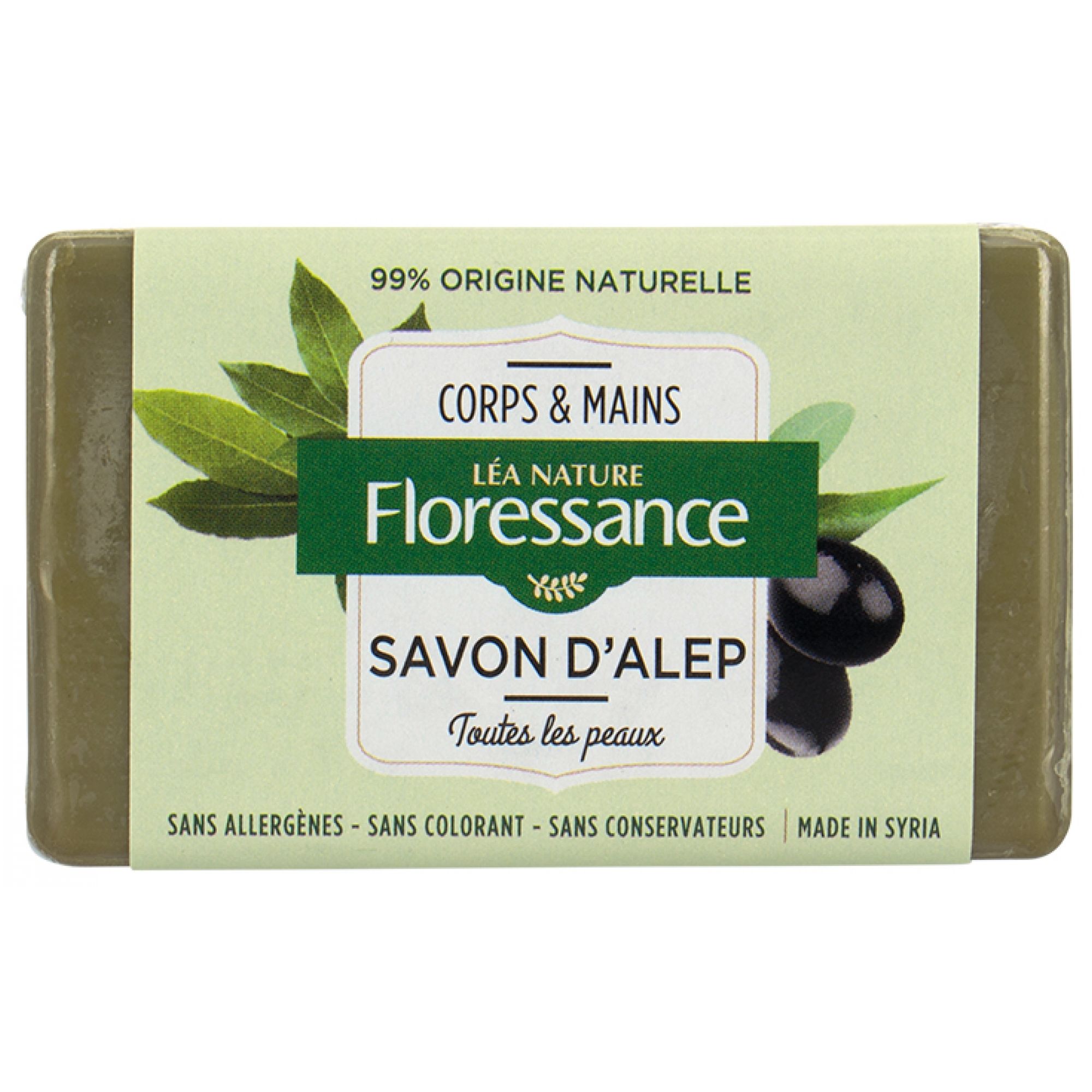 Floressance Aleppo-Seife Körper & Hände 8x5x2,3 cm