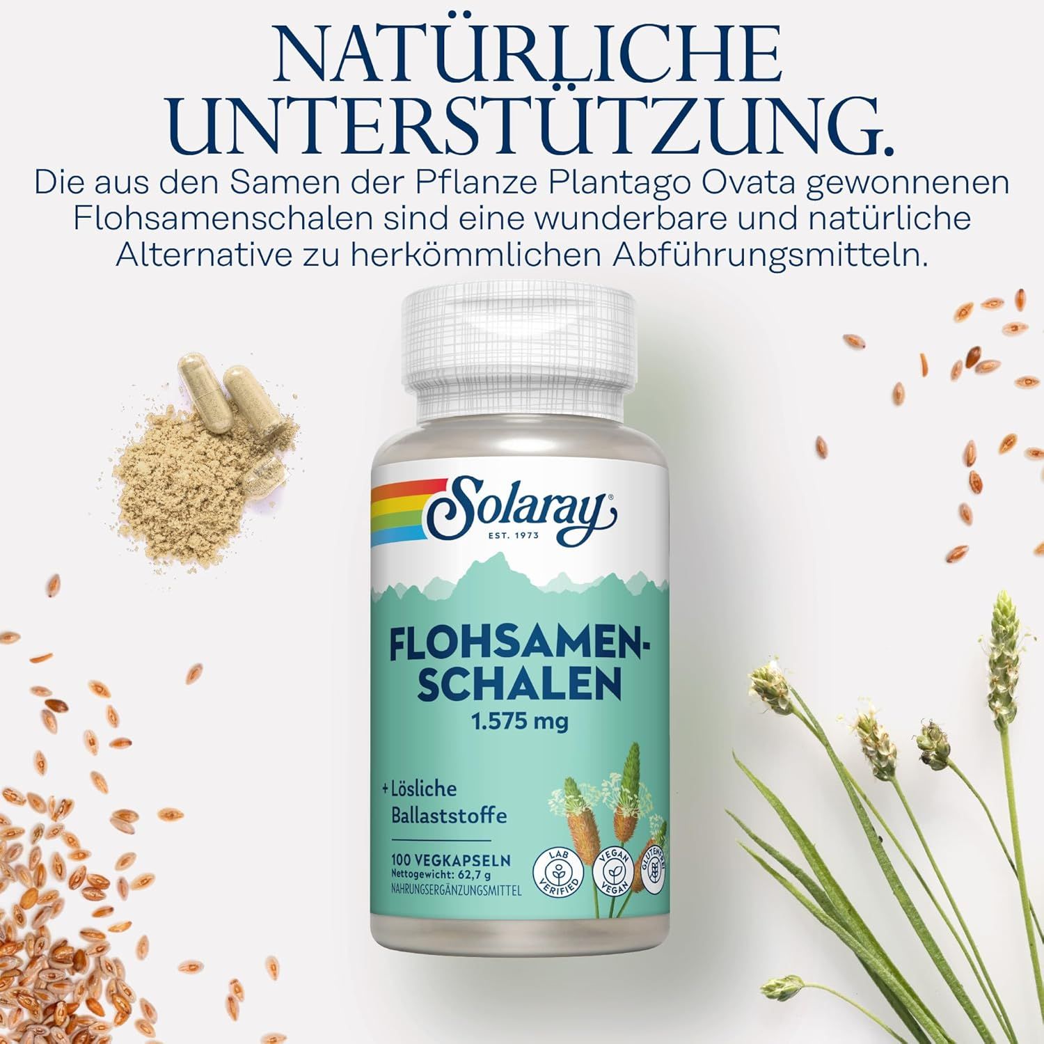 Solaray Flohsamenschalen Kapseln