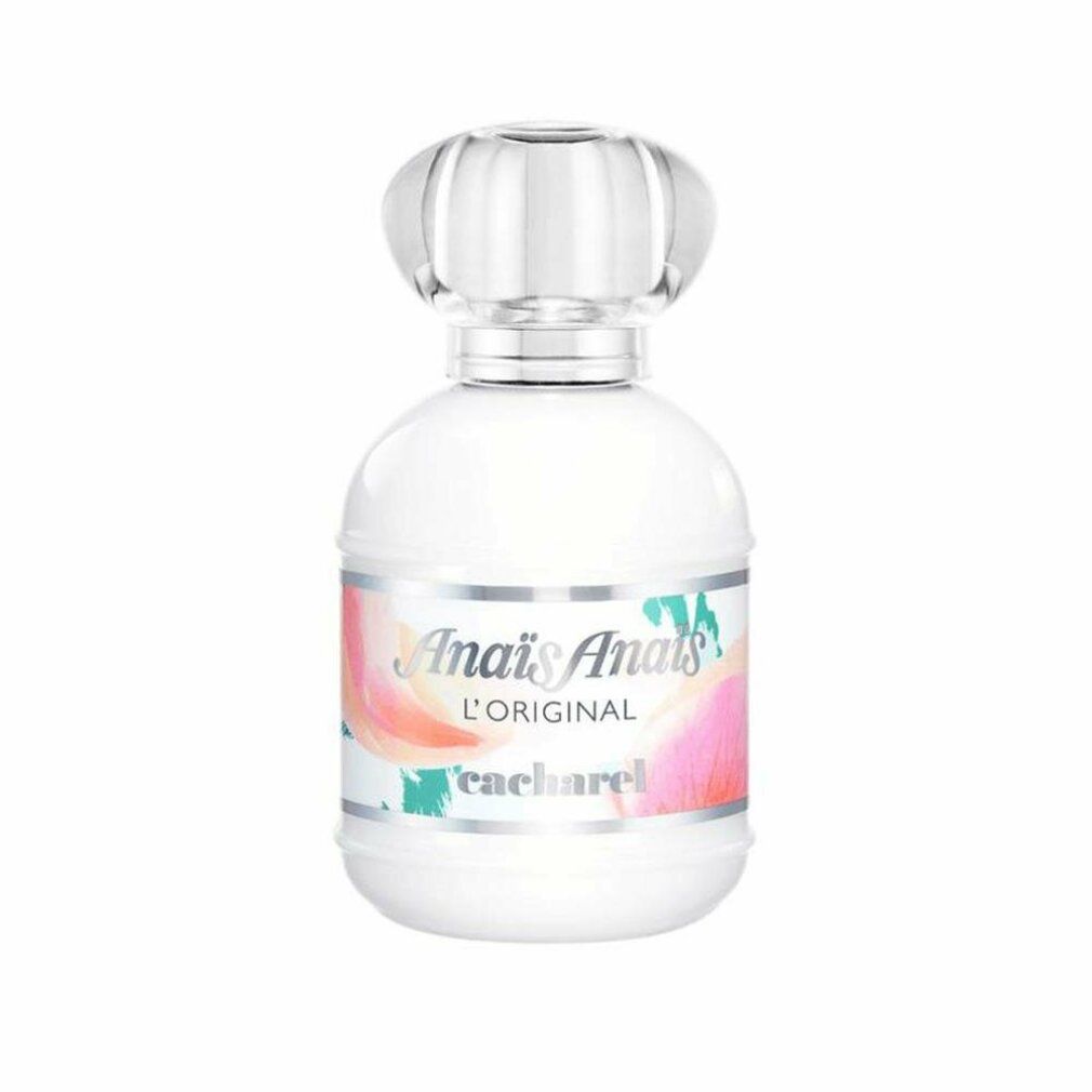 Cacharel Anais Anais L'Original Eau de Toilette. Flakon mit floralem Design. Silberne Akzente.