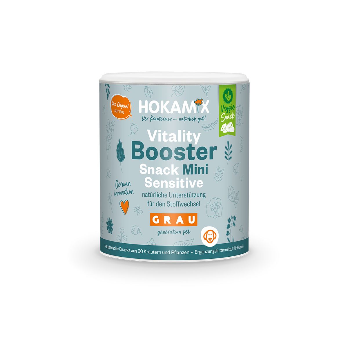 Grau Hokamix Vitality Booster Snack Mini Sensitive 400 g Futter