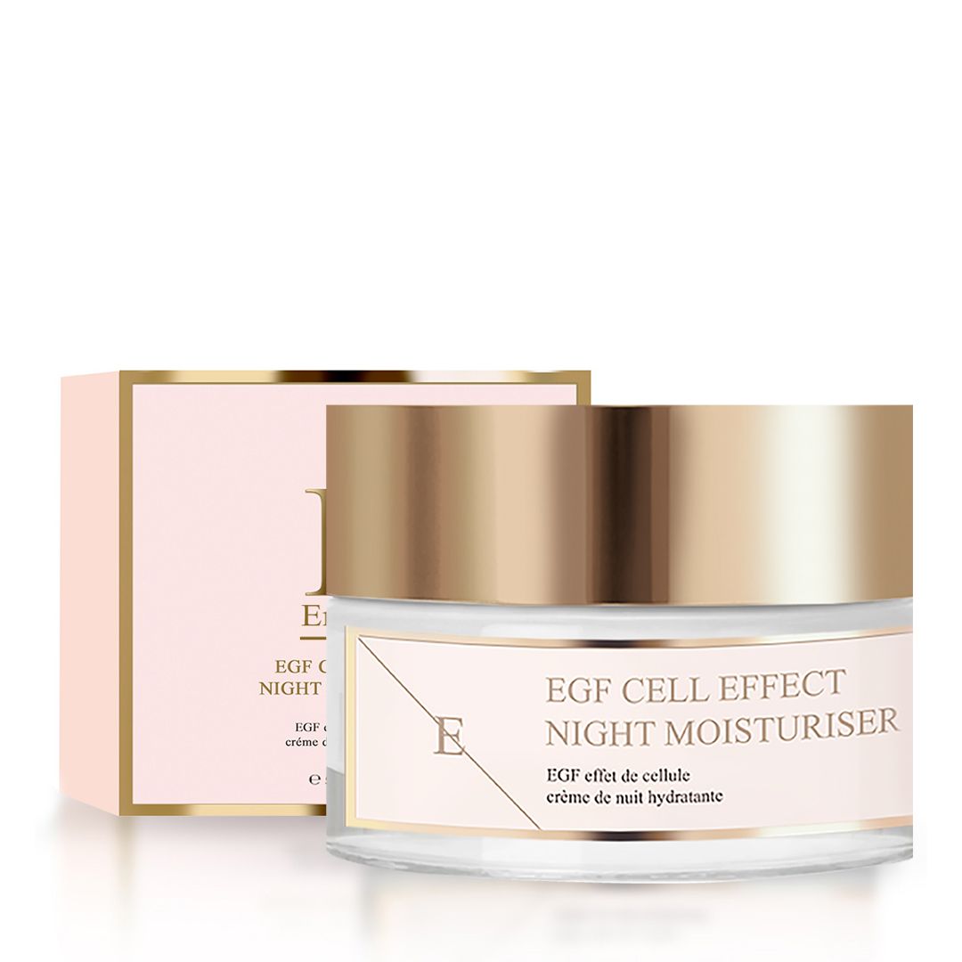 EGF Cell Effect Nachtfeuchtigkeitscreme mit passender Verpackungsbox.