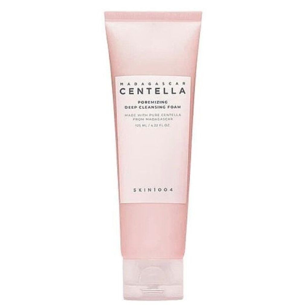 Rosa Tube mit weißem Etikett, SKIN1004 Madagascar Centella Poremizing Deep Cleansing Foam.