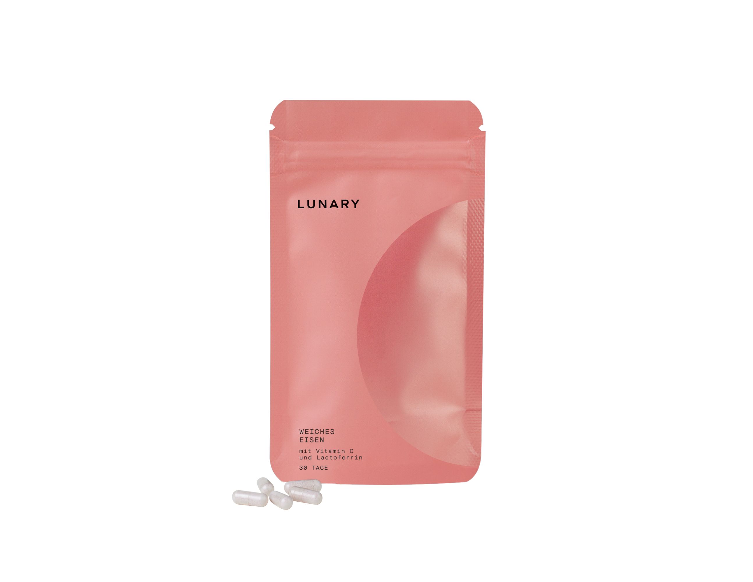 Lunary Weiches Eisen + Vitamin C Lactoferrin 14 g Kapseln