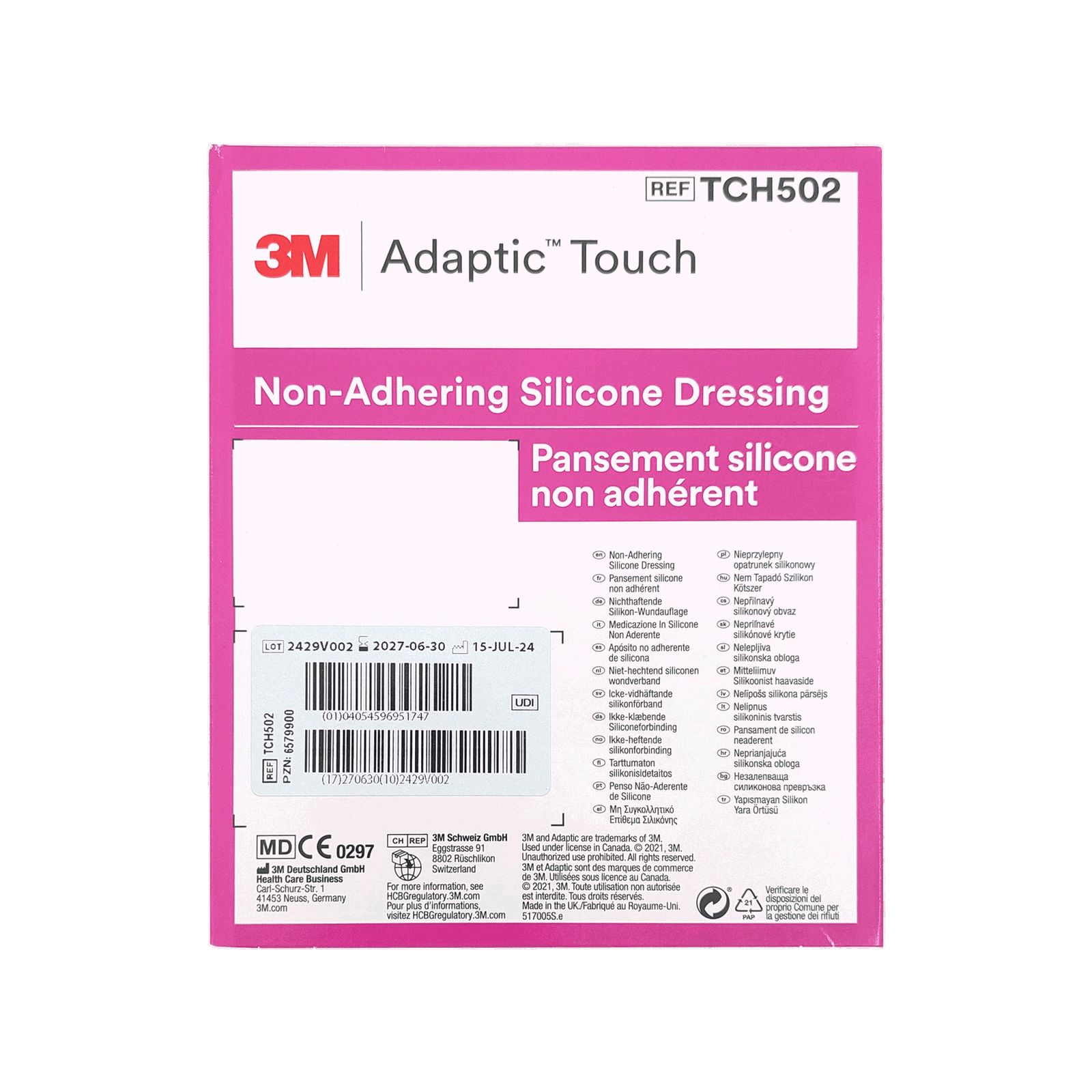 ADAPTIC TOUCH SIL 7.6X11CM