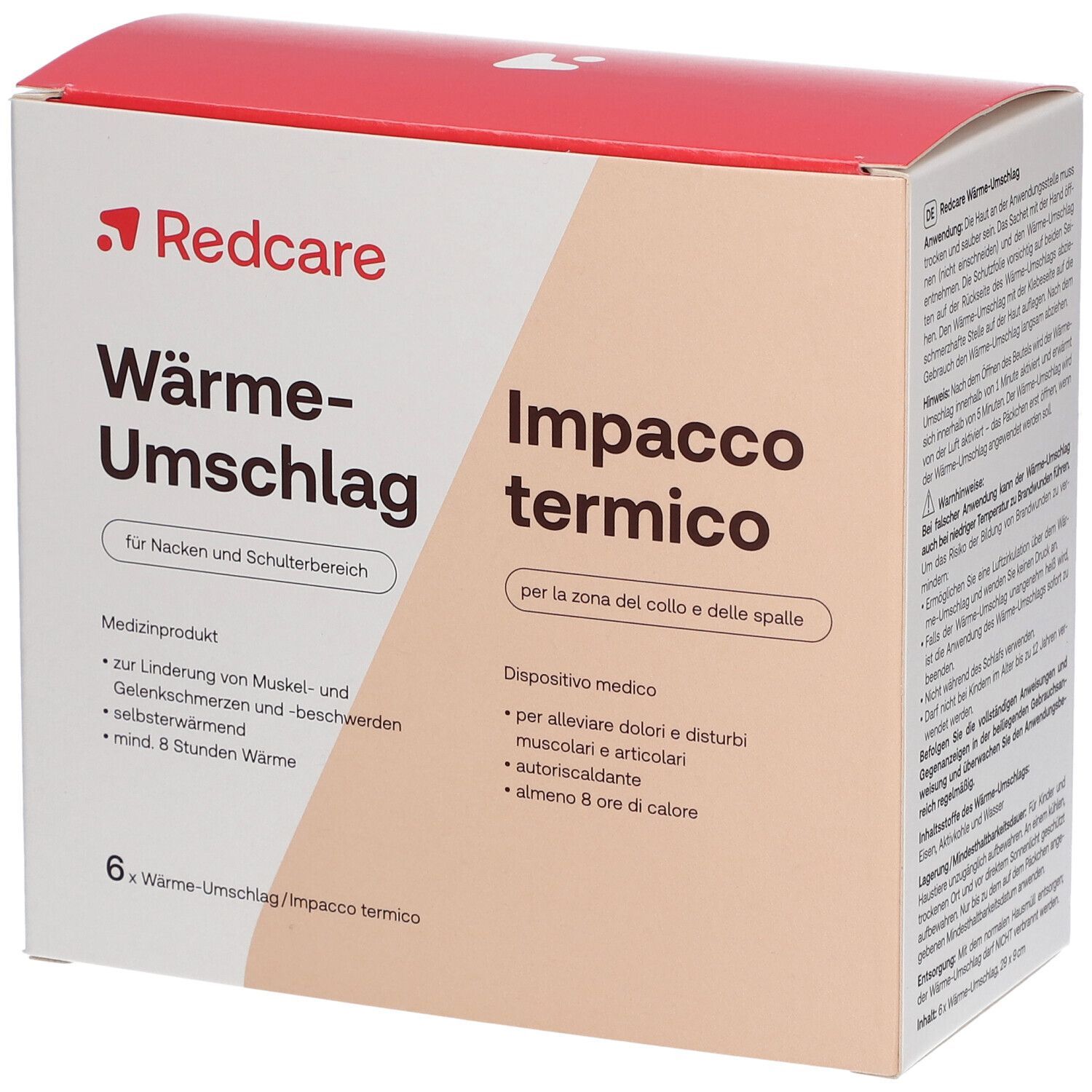 Redcare Wärmeumschlag 6 St Pflaster