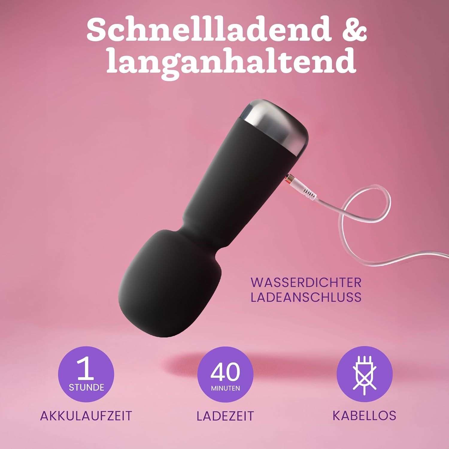 Oliver James Mini Vibrator Schwarz