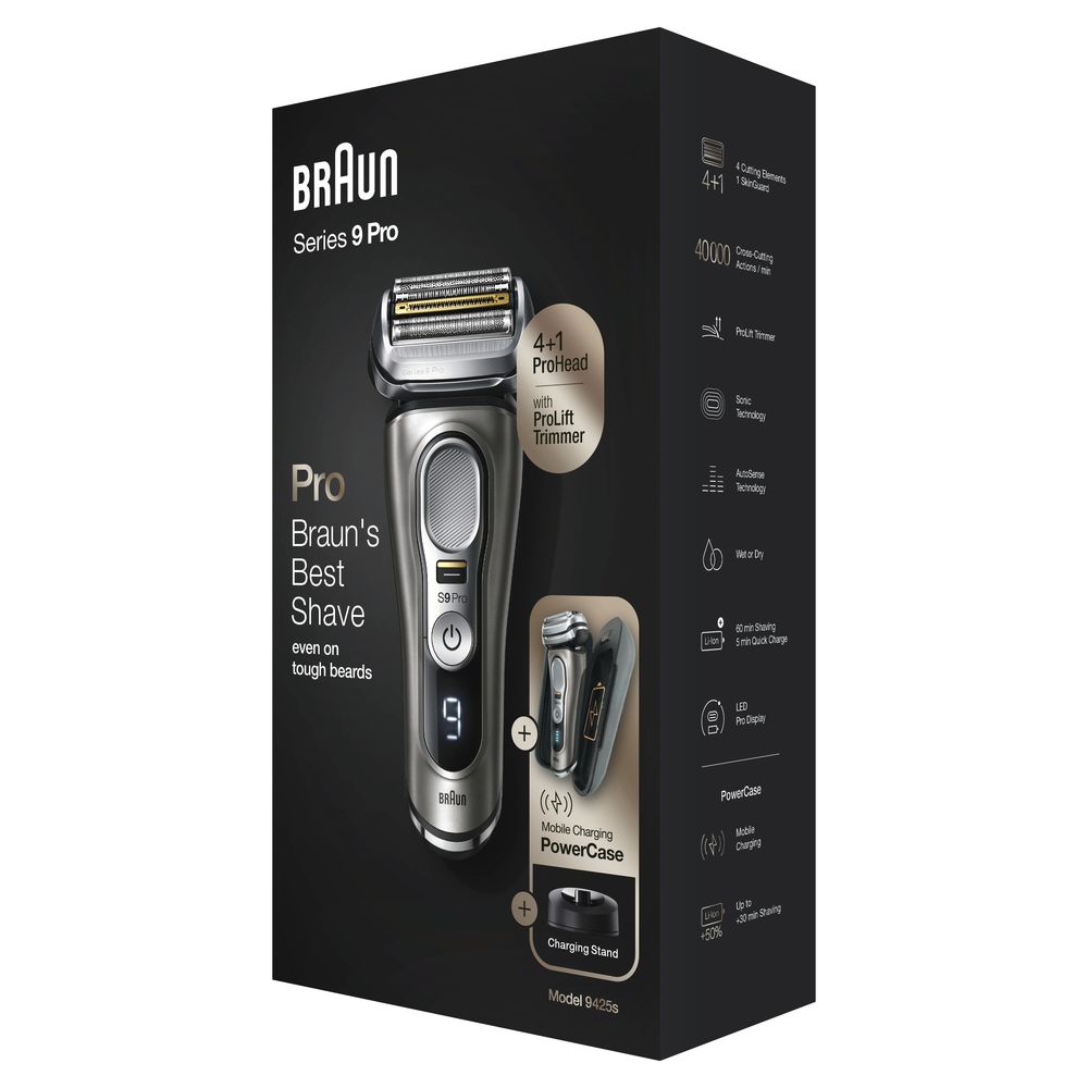 Braun - Elektrischer Rasierer "Series 9 - 9425s wet&dry" in Chrom