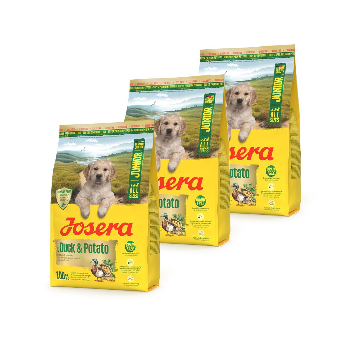 Josera Ente & Kartoffel Junior 3x3 kg Futter