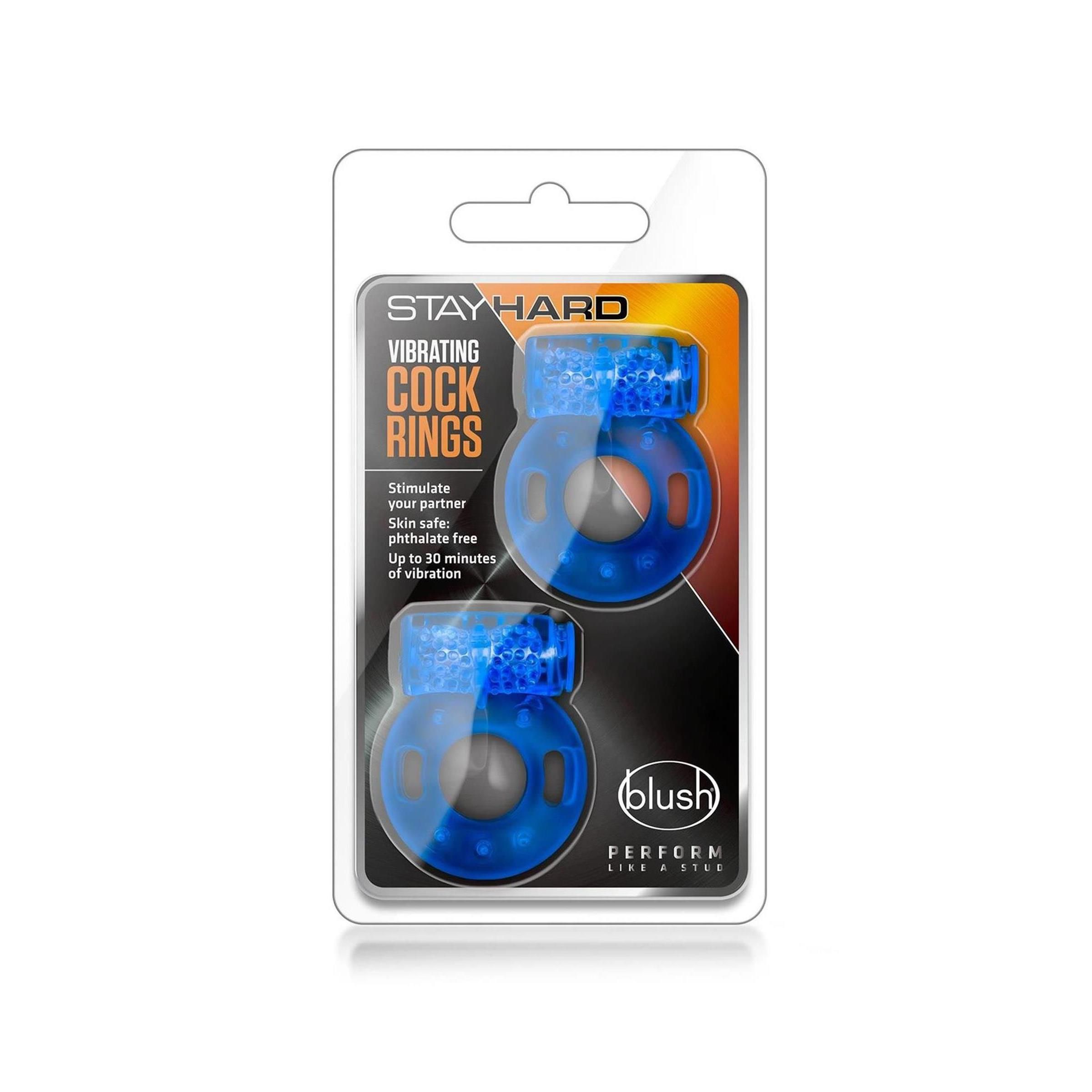 Blush - STAY HARD VIBRATING COCK RINGS 2PACK