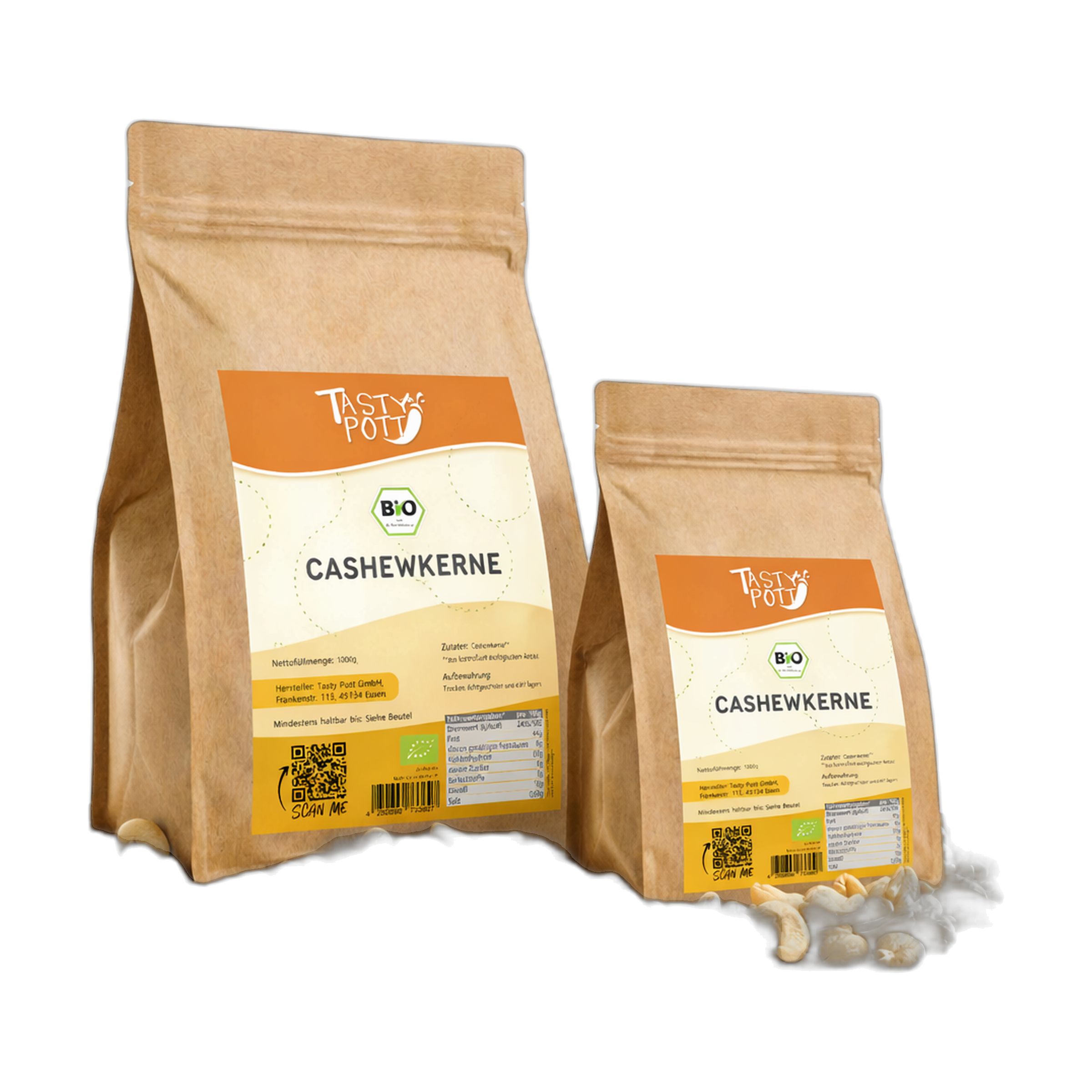 Tasty-Pott Tasty Pott Bio Cashewkerne, ganz 1000 g