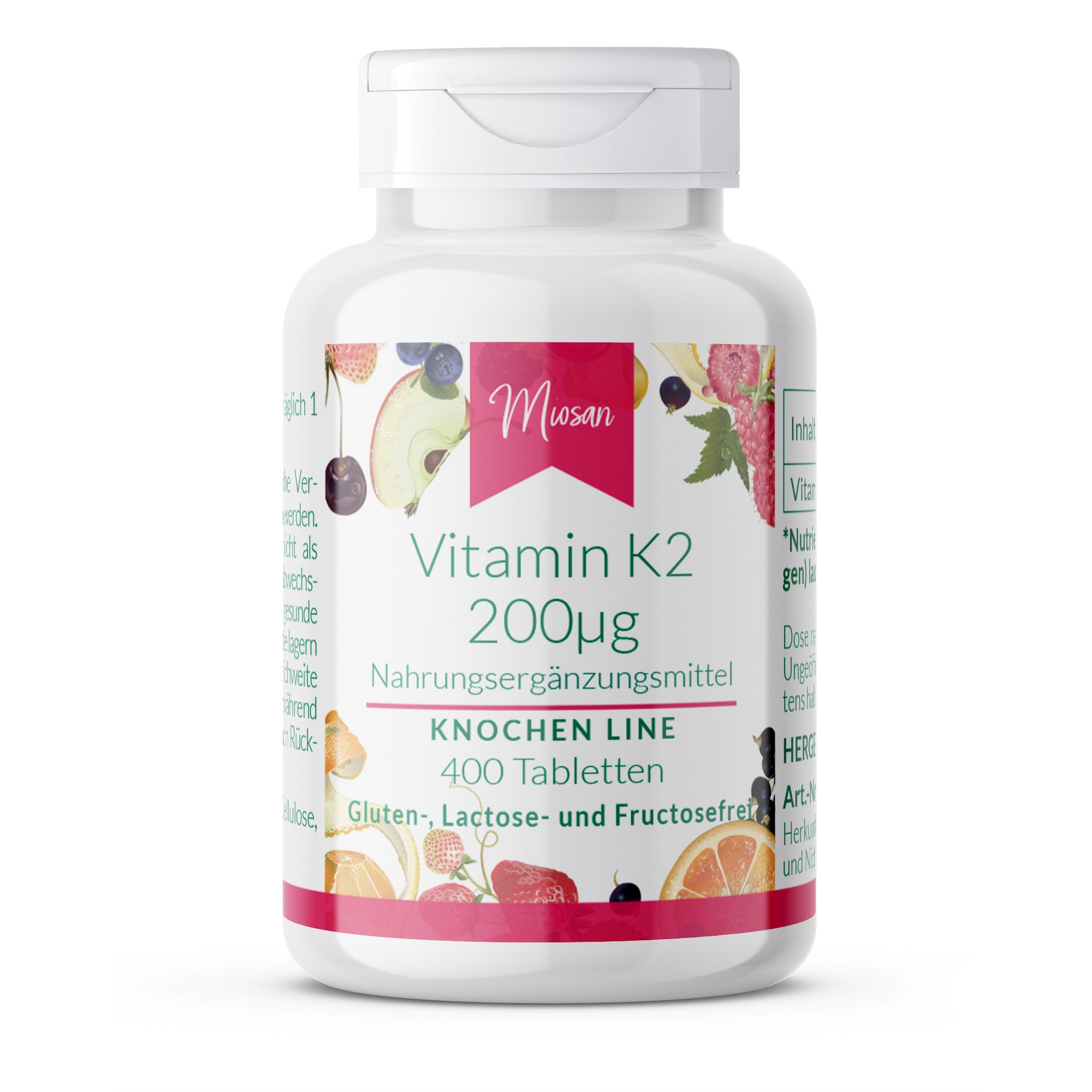Miosan Vitamin K2 200µg - Schluckfreundlich 400 St