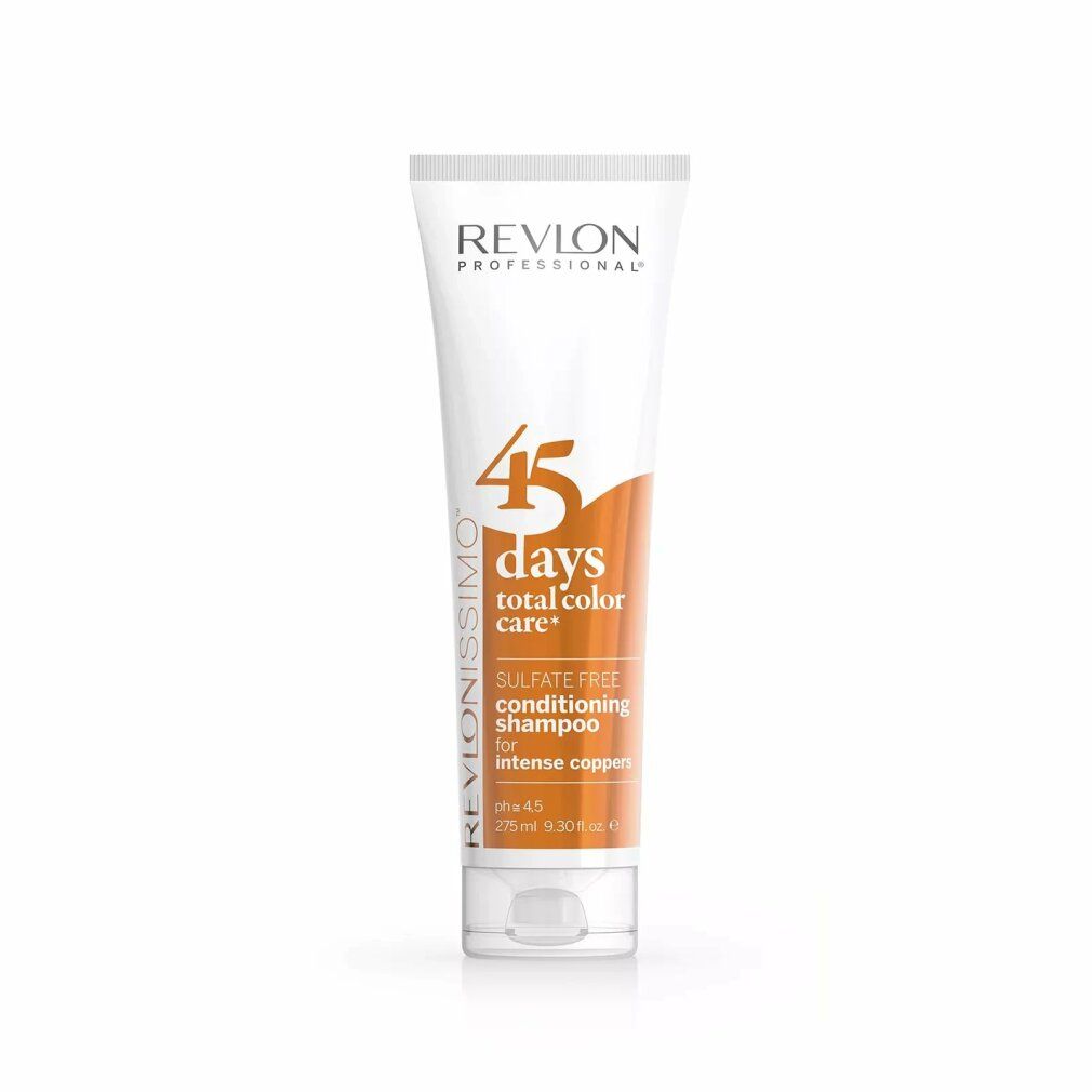 Weiße Tube mit Produktnamen und Aufschrift '45 days total color care' und 'Intense Coppers'.