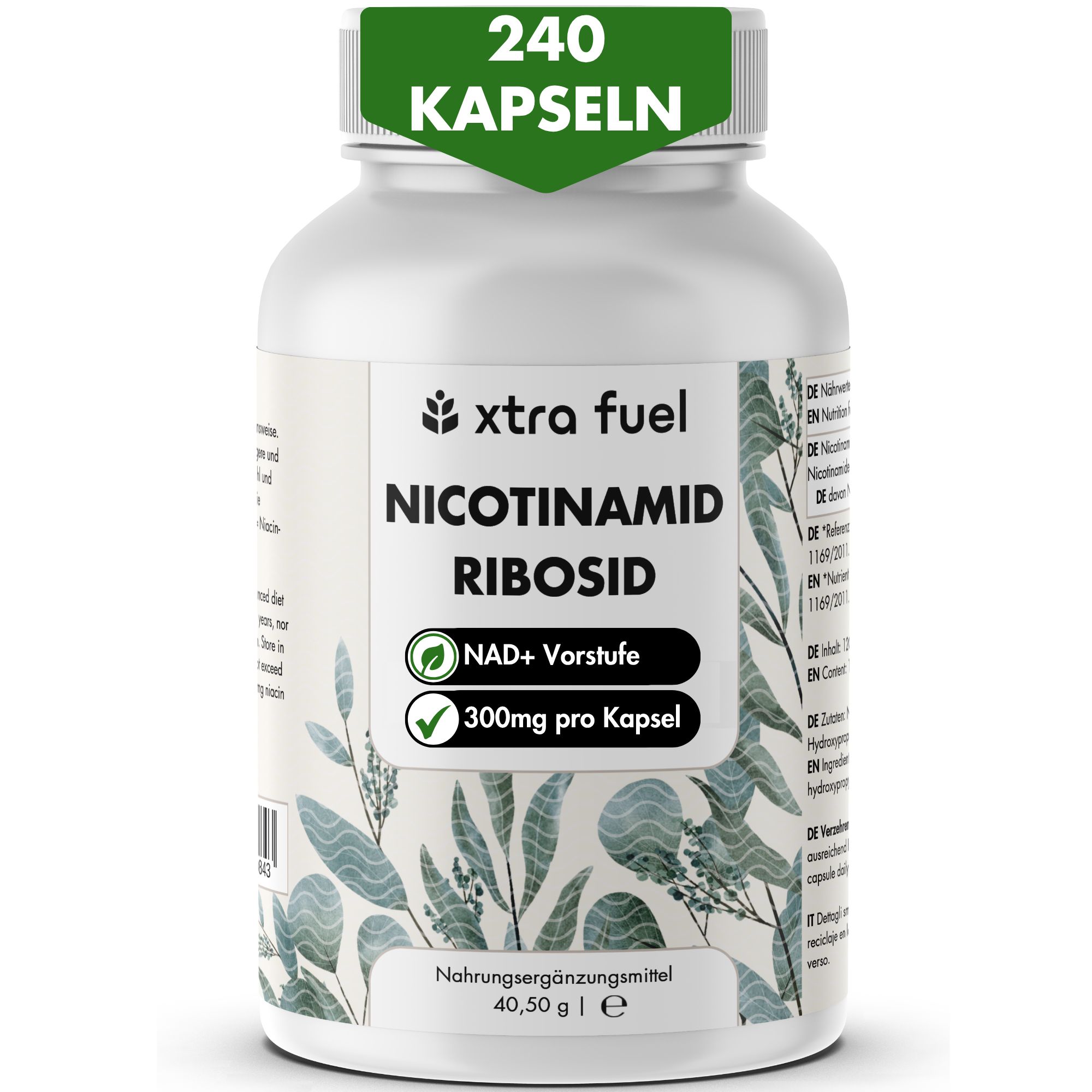 Nicotinamid Ribosid - Nad+ Vorstufe mit Niacin für Energie & Vitalität* 81 g Kapseln