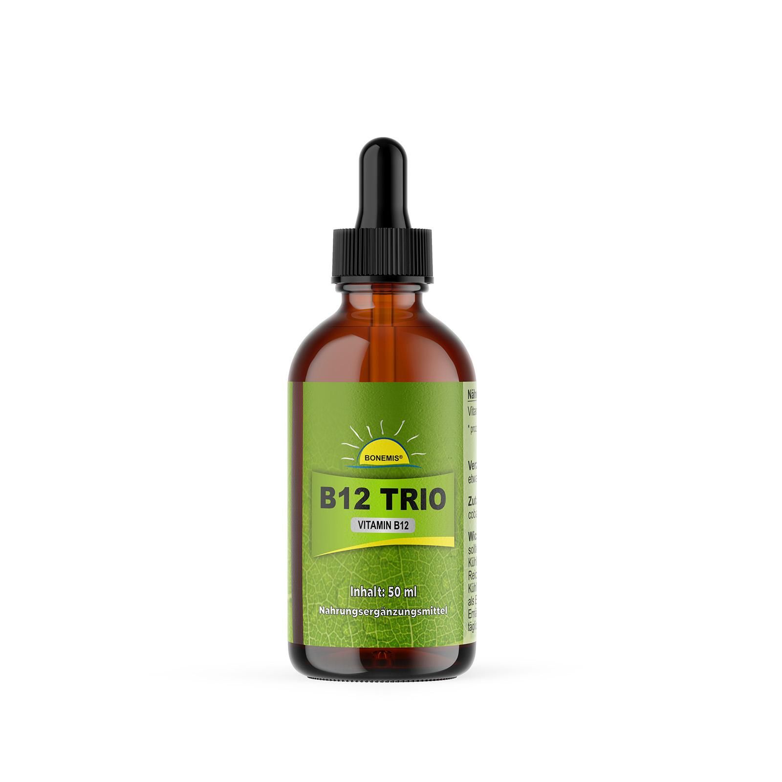 Bonemis® B12 Trio (Vitamin B12) Tropfen, Braunglasfläschchen mit Tropfpipette 0,05 l Tropfen zum Einnehmen
