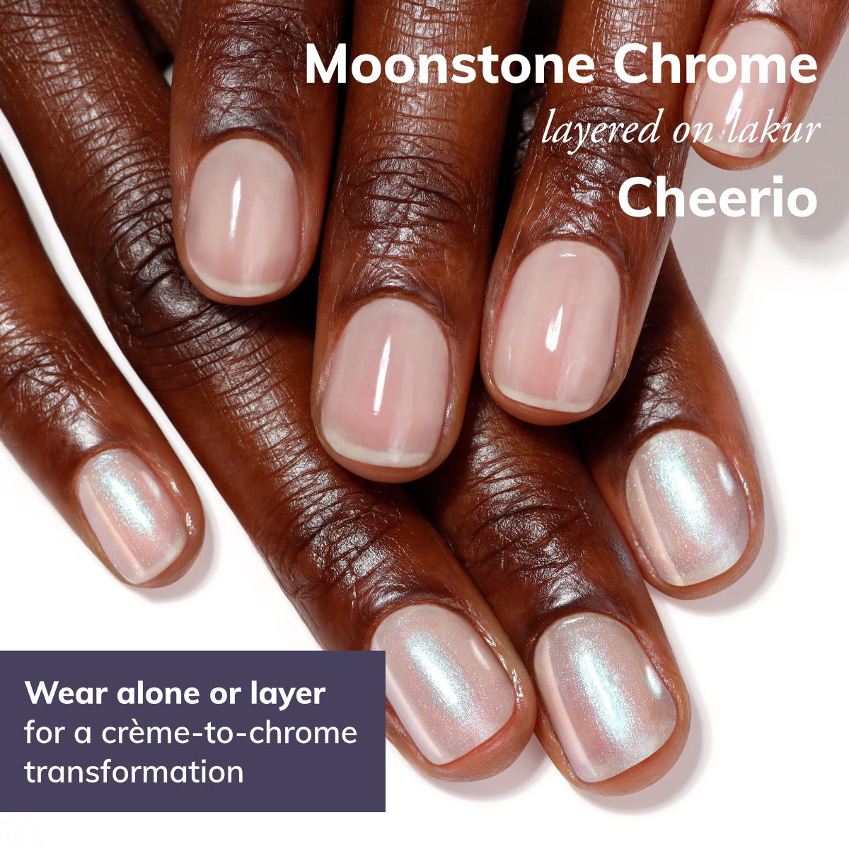 LONDONTOWN lakur Moonstone Chrome Topper Nagellack