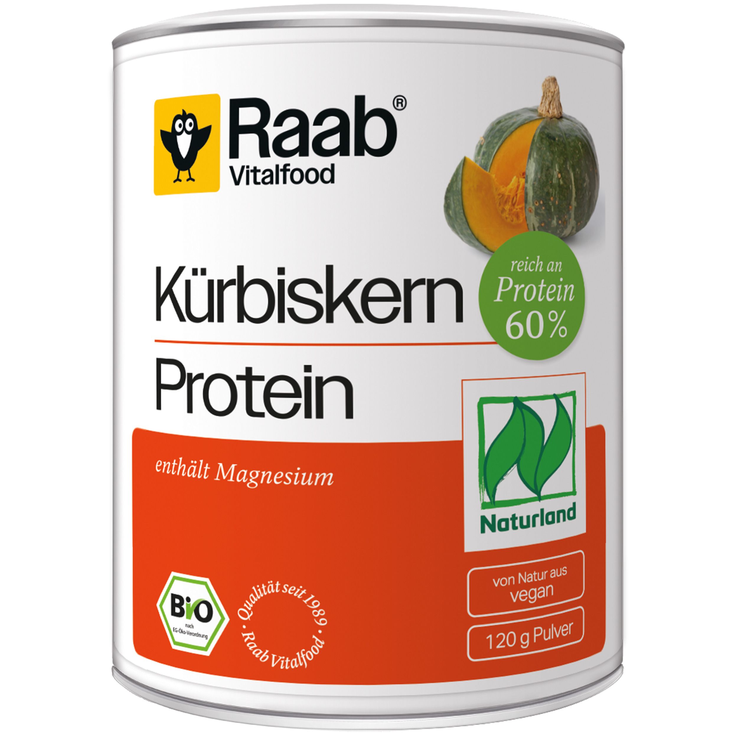 Raab Vitalfood® Naturland Bio Kürbiskernprotein Pulver