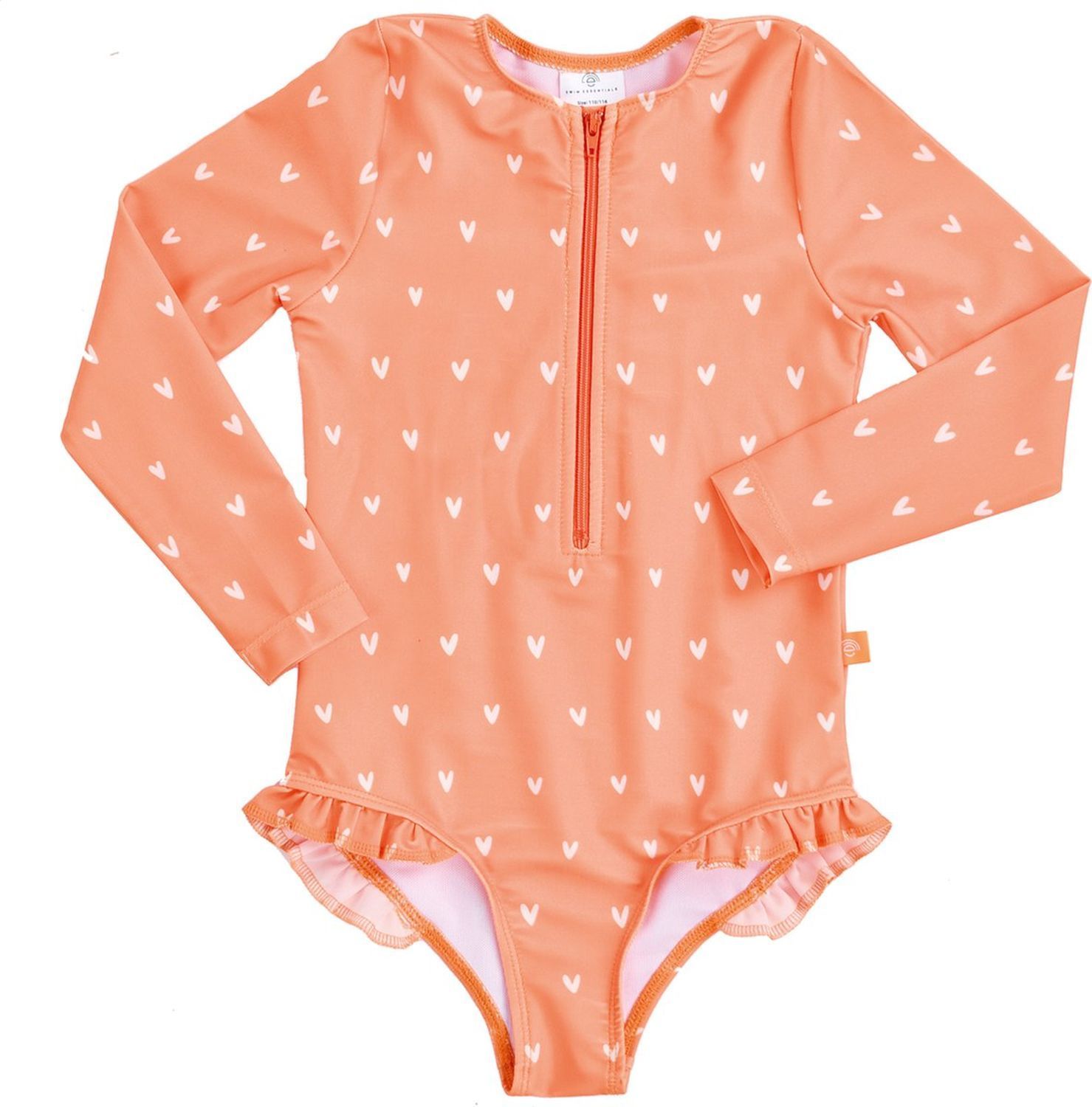 Swim Essentials LangarmUVBadeanzug für Mädchen Herzen Muster /4