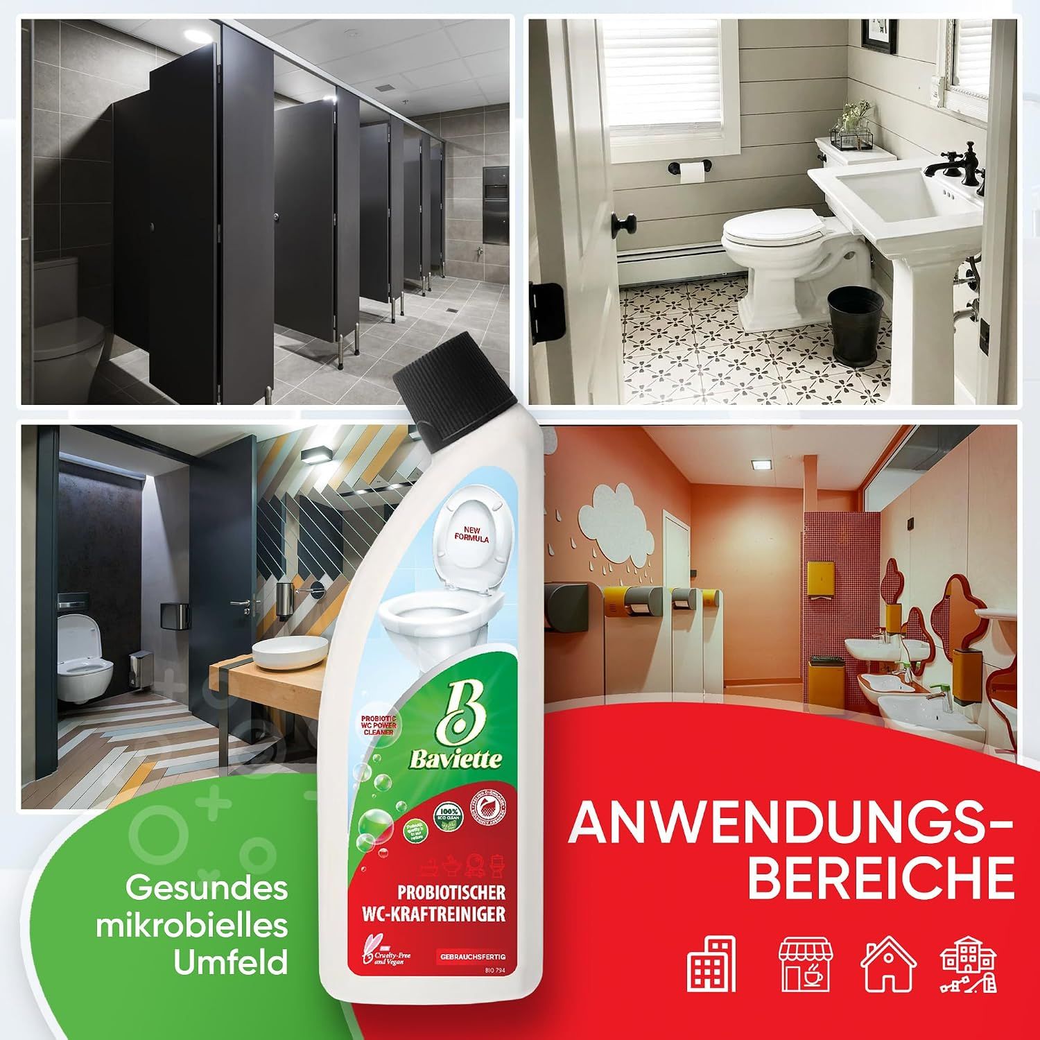 Baviette ProBio Clean – Mikroorganismenbasierter WC-Reiniger mit Bimsstein