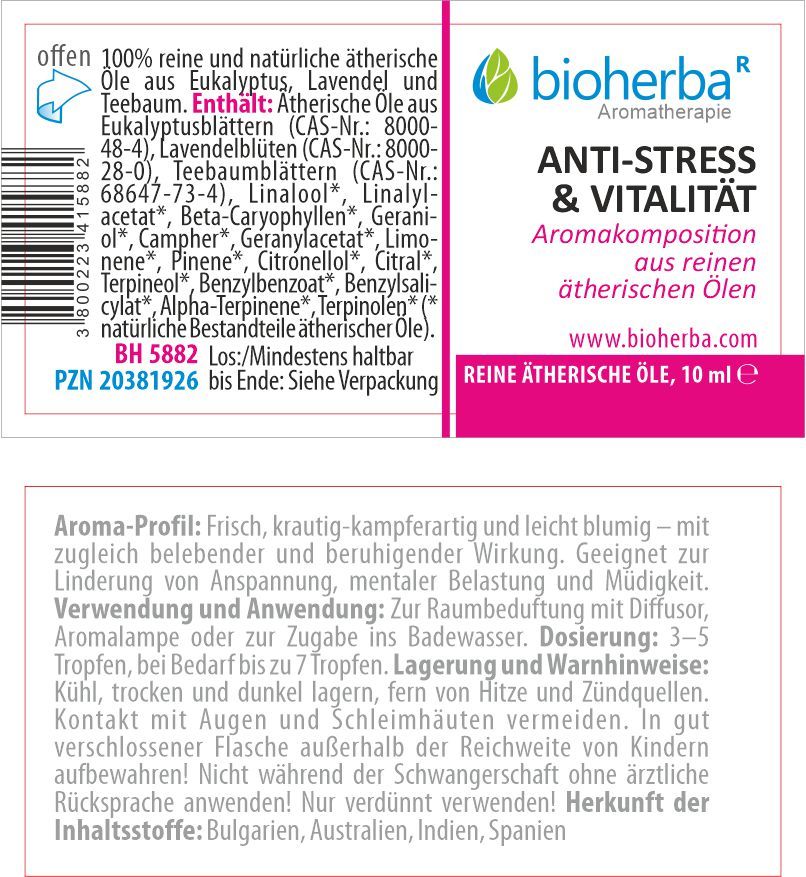 Detailansicht der Produktverpackung. Text mit Inhaltsstoffen und Anwendungshinweisen. Logo und Produktname.