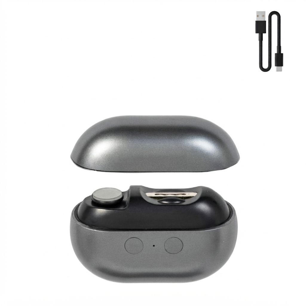 EUROtops Nageltrimmer mit LED & Feile – elektrisch, 2 Stufen & USB-Akku
