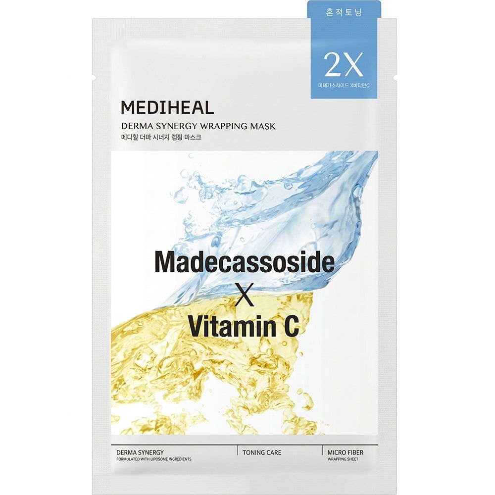 Mediheal Derma Synergy Wrapping Sheet Mask Madecassoside X Vitamin C Toning 25 ml Gesichtsmaske