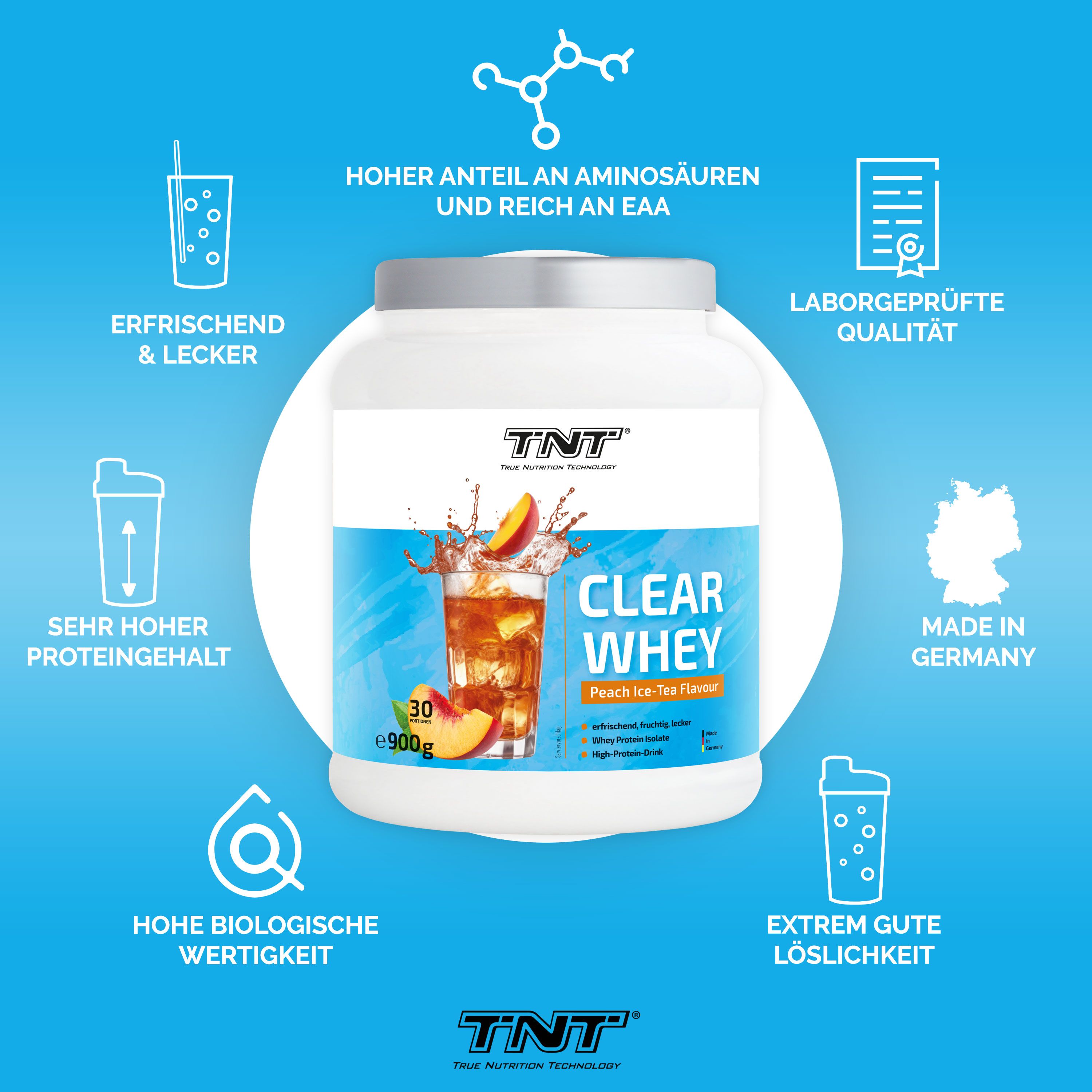 Wehle Sports Clear Whey Isolate • 1kg Proteinpulver • 83% Eiweiß • Fruchtig Klar • Kirsche