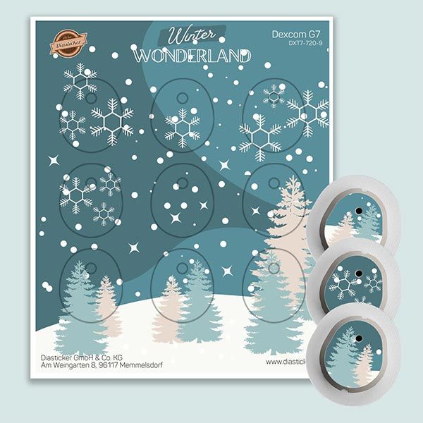 Diasticker® Dexcom G7 Stickerset "Winter Wonderland"