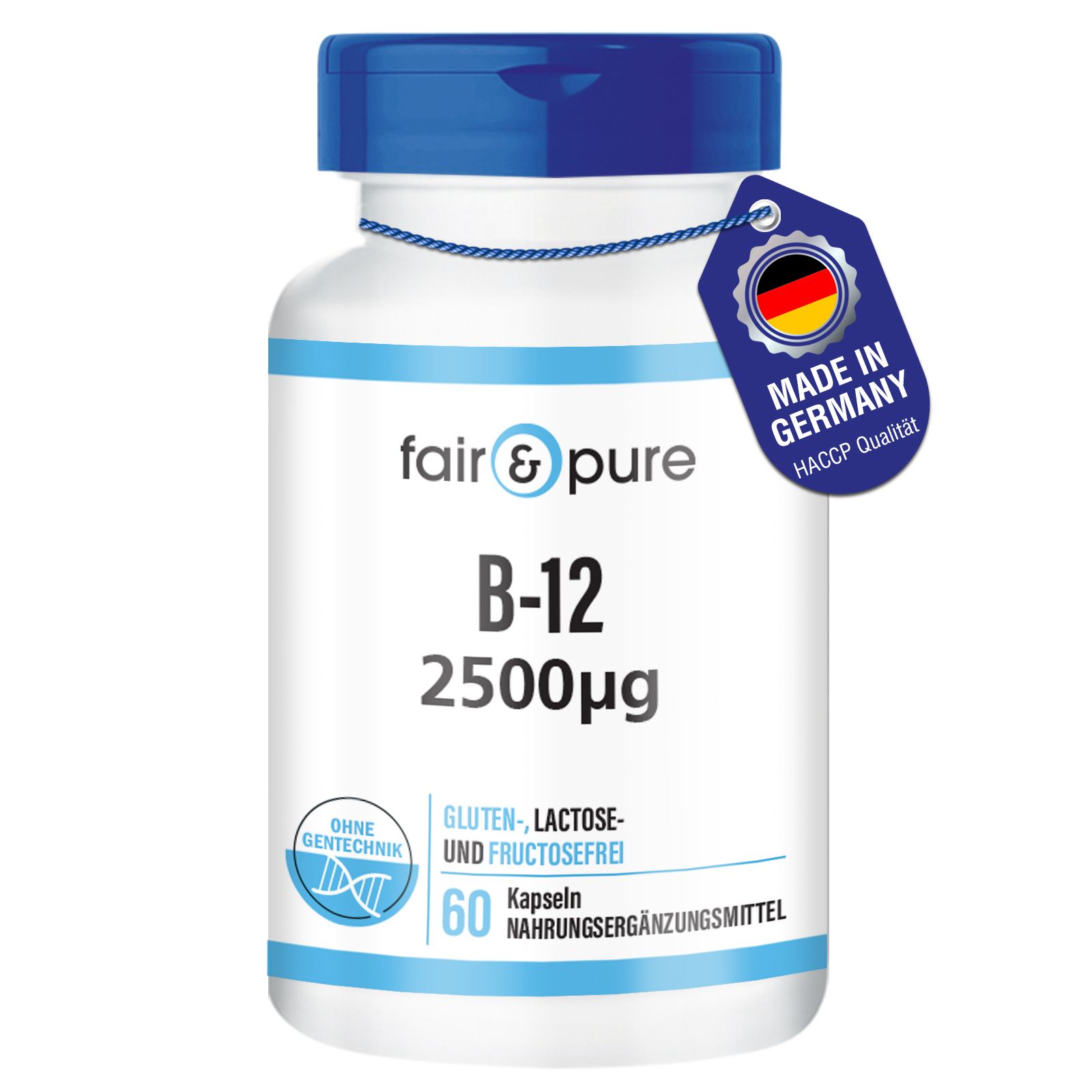 fair&pure | Vitamin B12 2500µg - schluckfreundlich hochdosiert 60 St