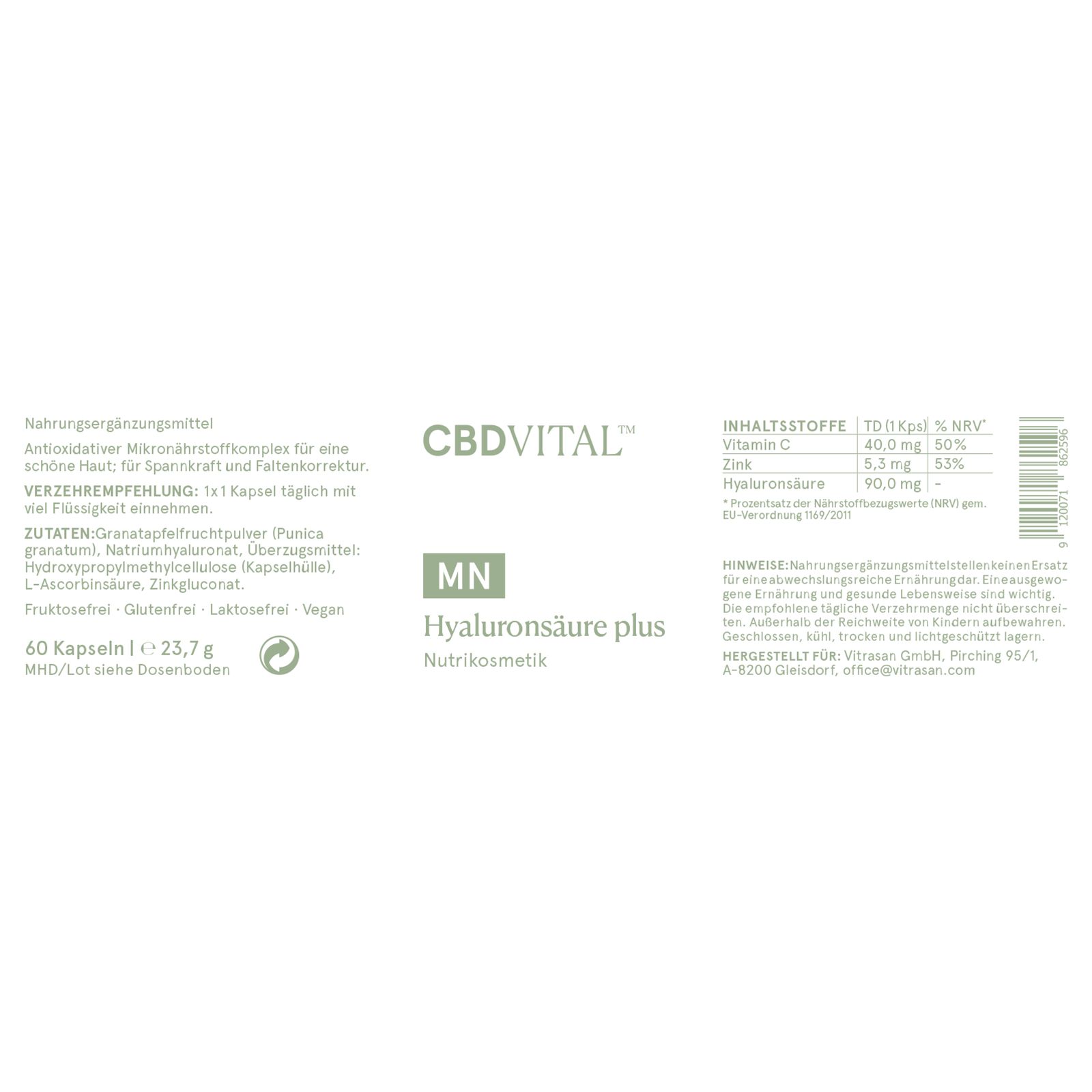CBD VITAL Hyaluronsäure plus Angebot